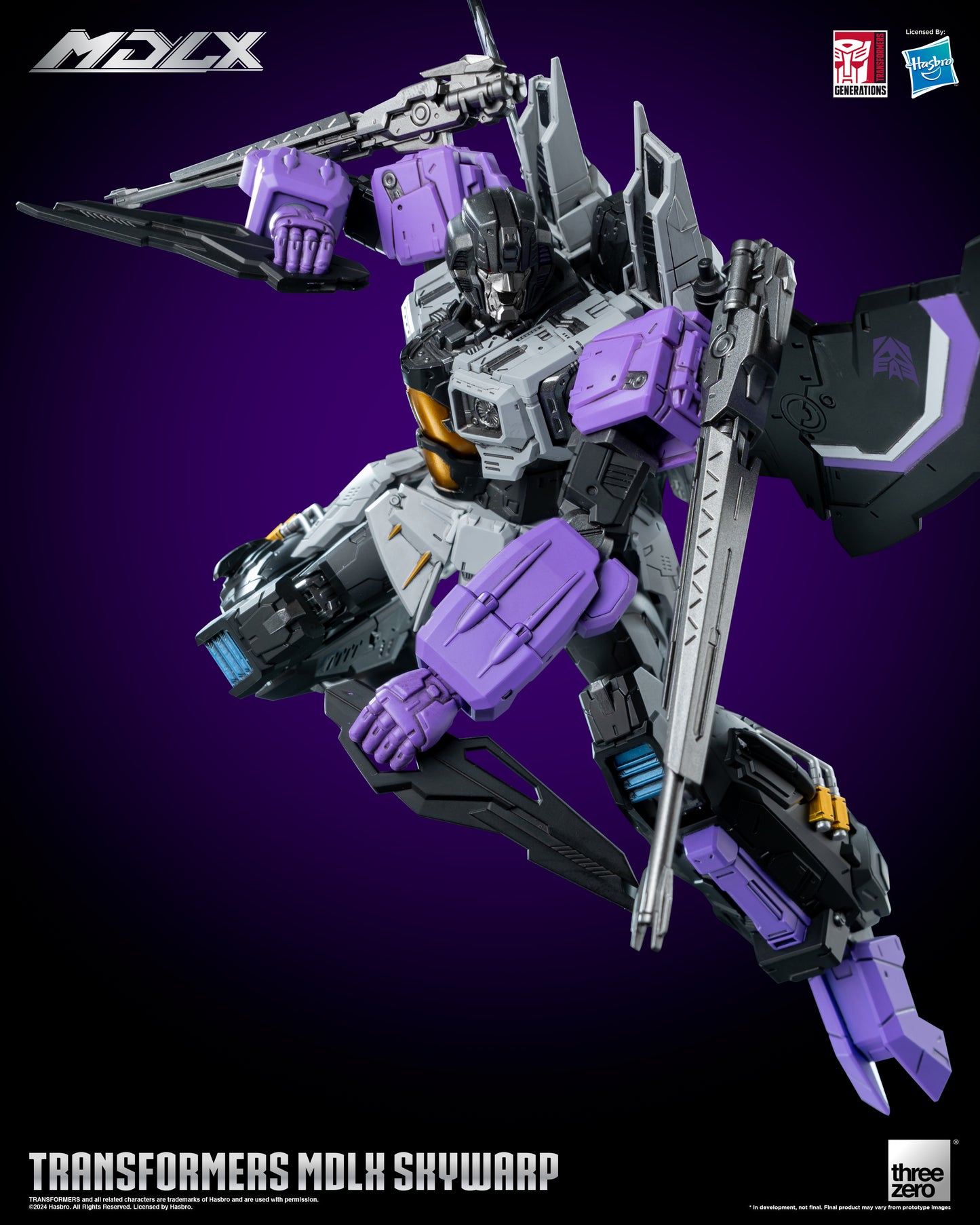 Skywarp - Threezero MDLX Articulated Action Figure Transformers