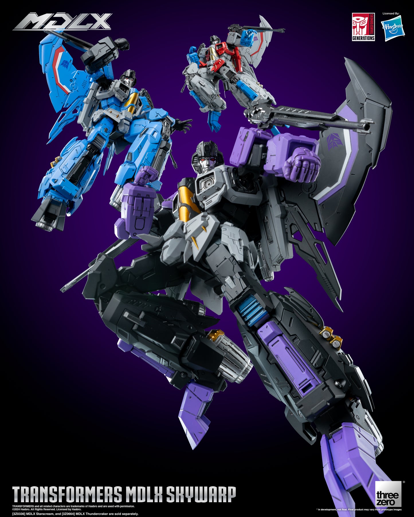 Skywarp - Threezero MDLX Articulated Action Figure Transformers