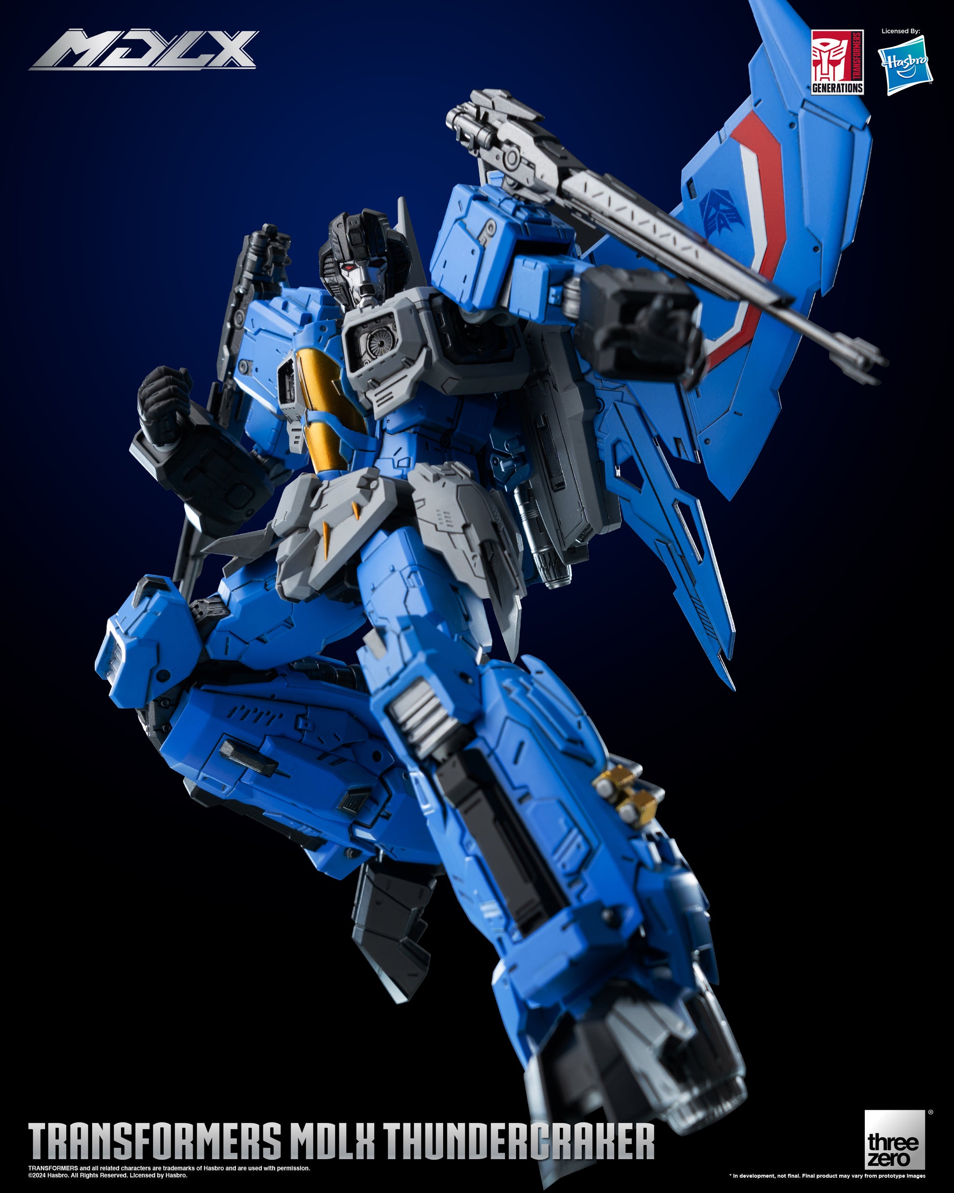Transformers MDLX Articulated Figure Series Thundercracker left view pose