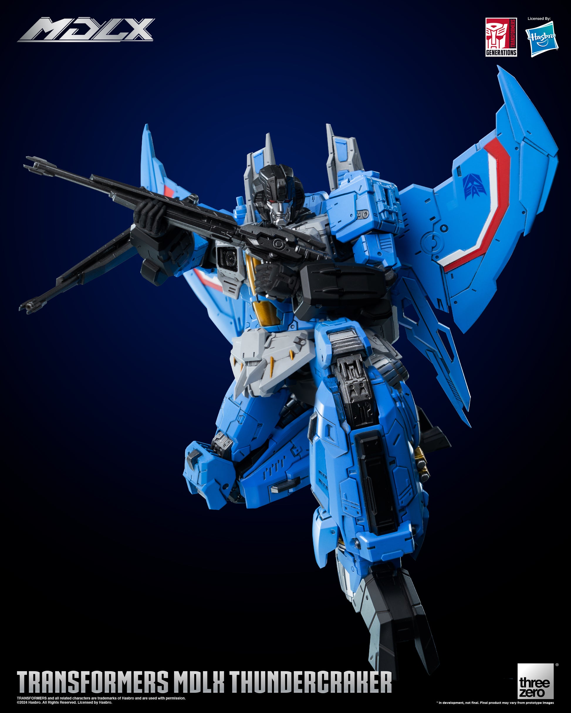 Transformers MDLX Articulated Figure Series Thundercracker kneeling with guns