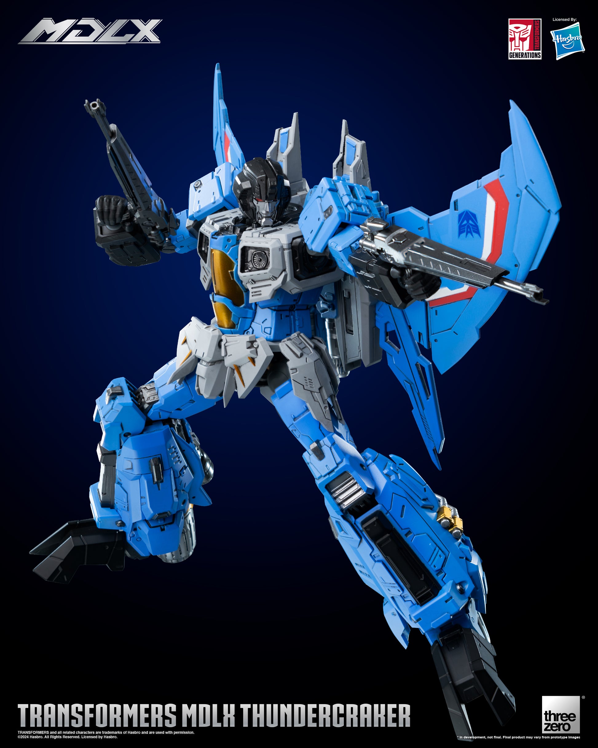 Transformers MDLX Articulated Figure Series Thundercracker one gun point front