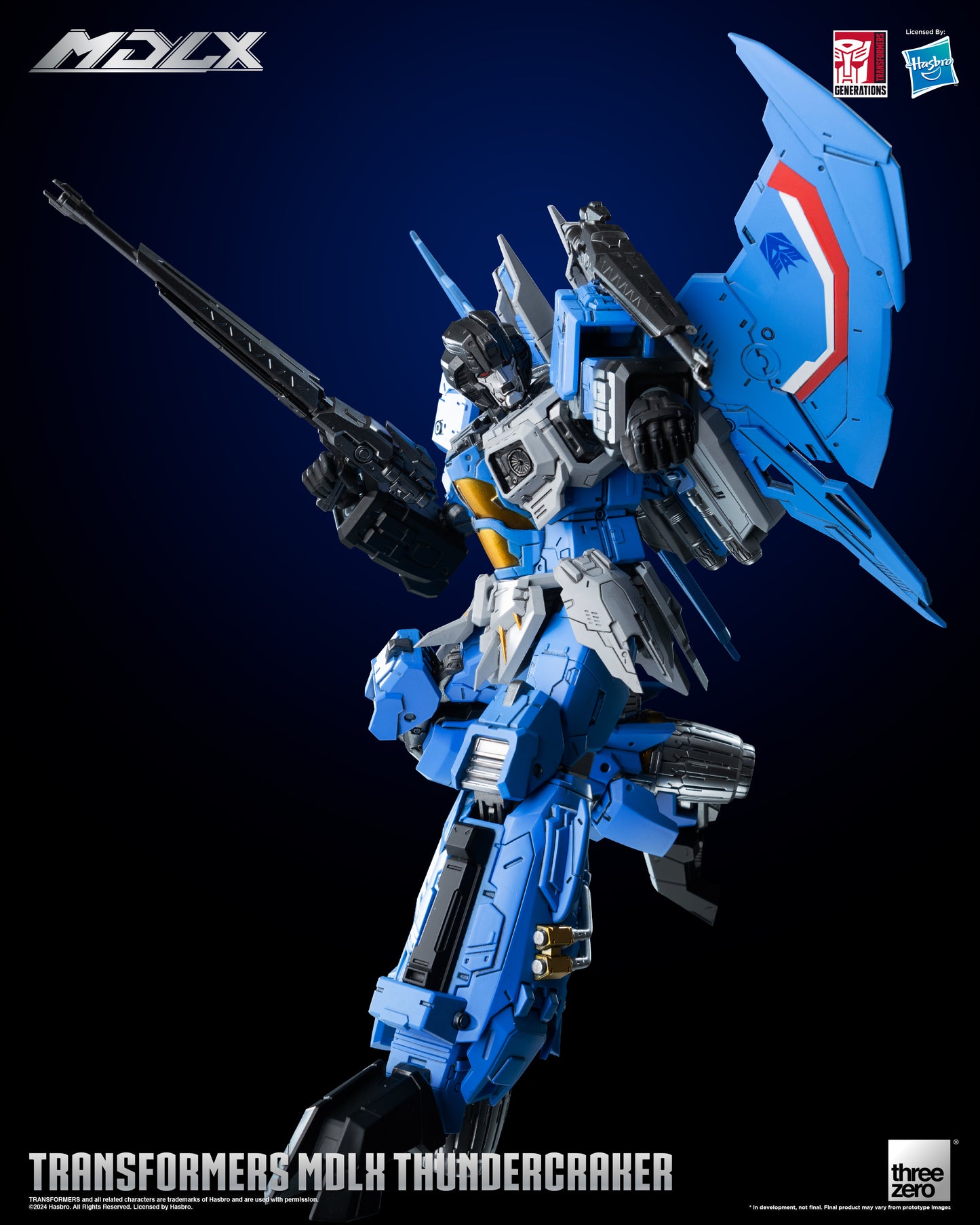 Transformers MDLX Articulated Figure Series Thundercracker left hand gun pointing pose