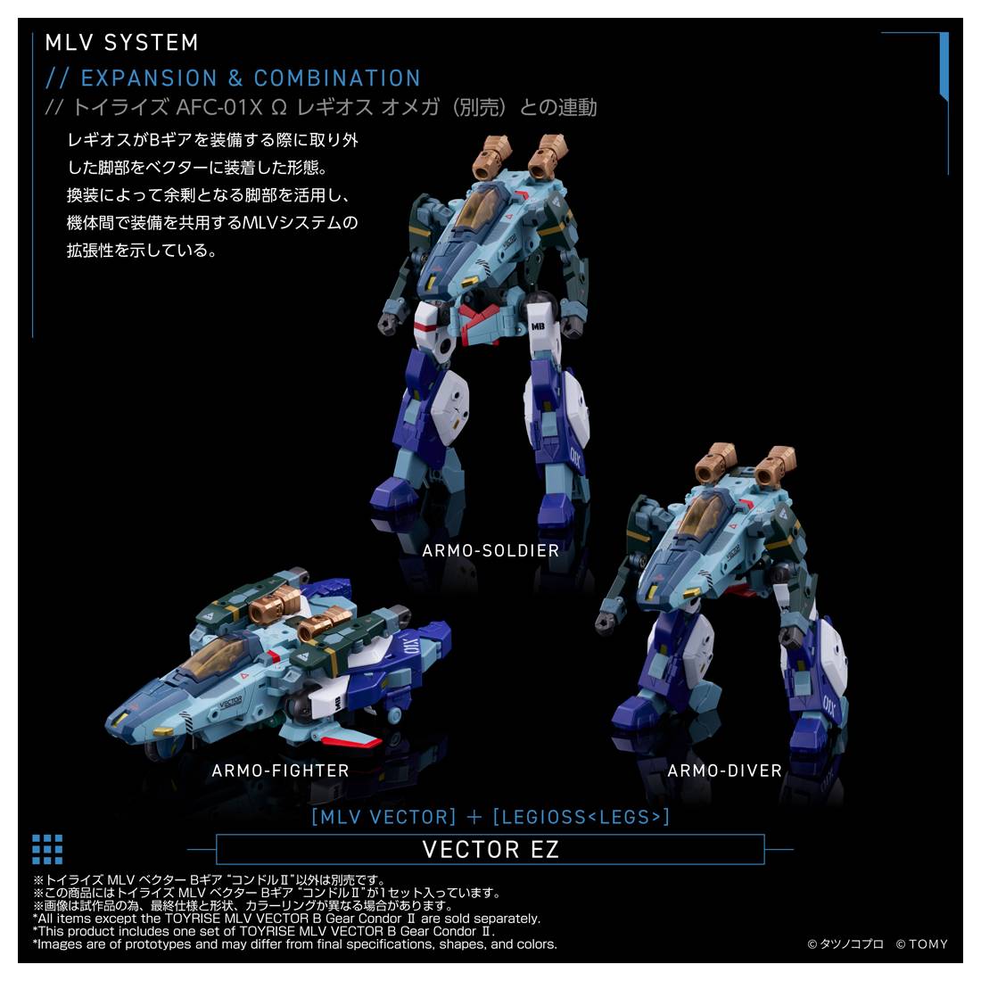 Toyrise MLV Vector B Gear Condor II "Genesis Climber Mospeada" | Takara Tomy