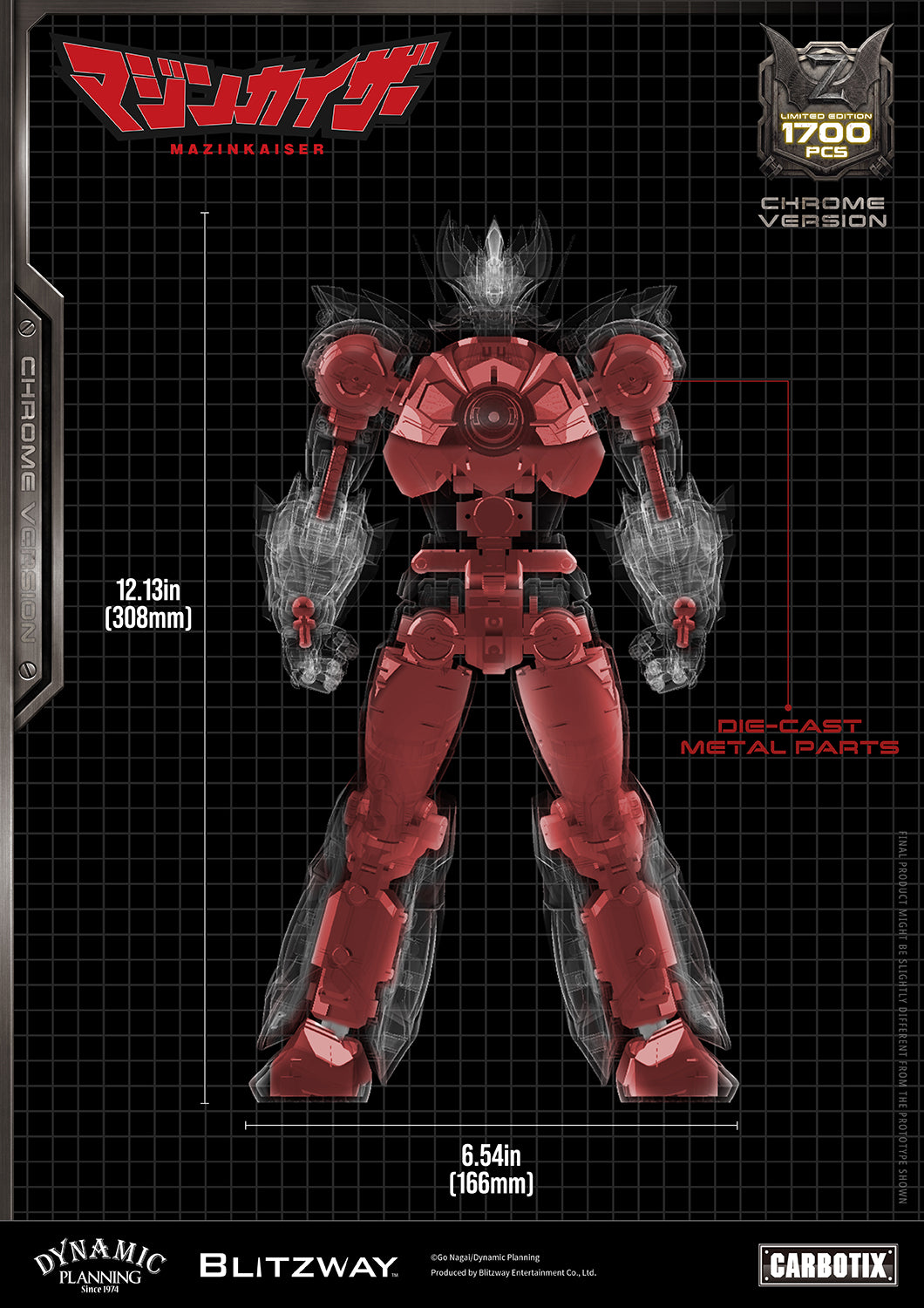 Blitzway Carbotix Mazinkaiser (Chrome Version) "Mazinger Z" | Blitzway