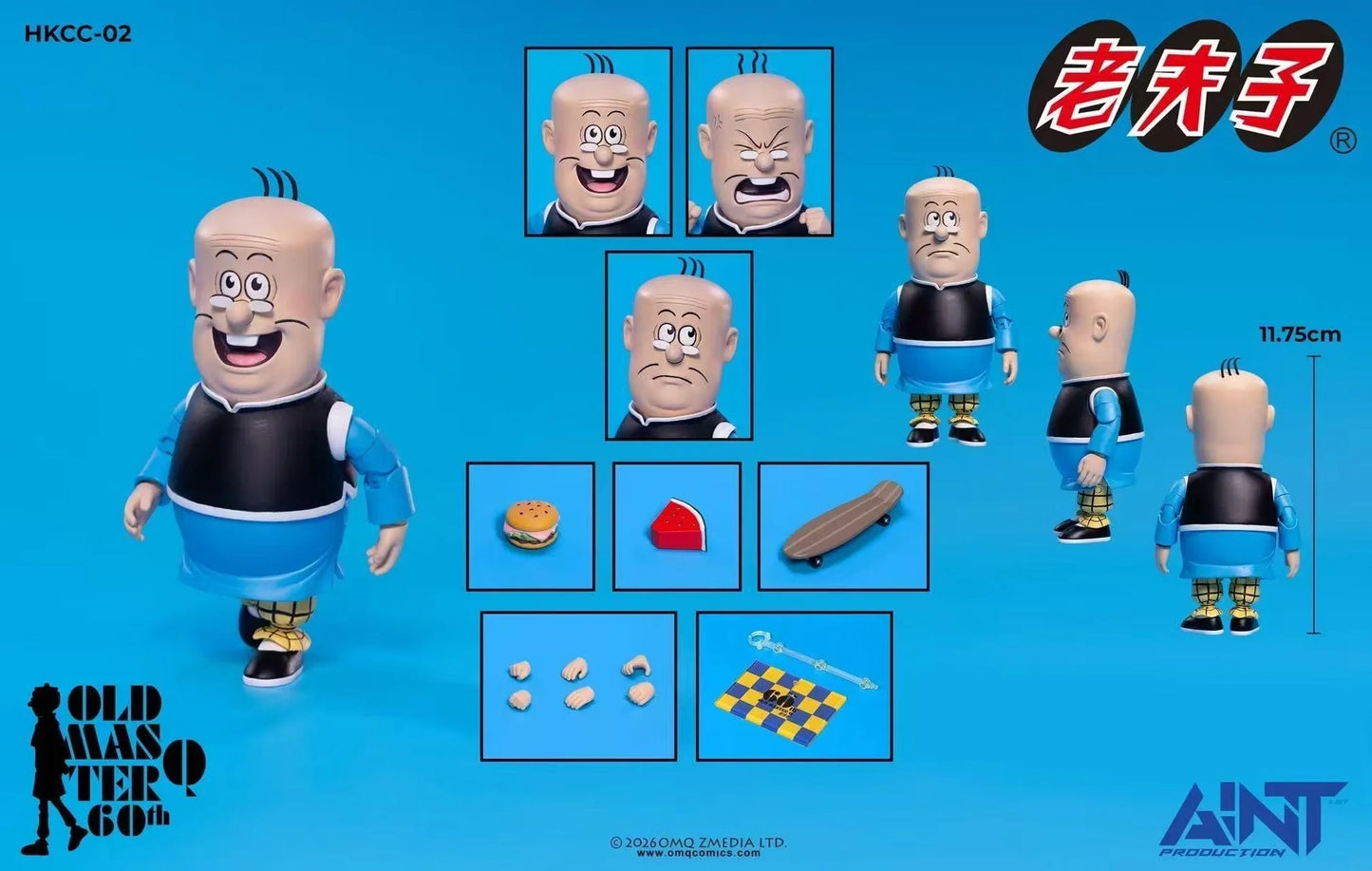 HKCC-02 1/12 Old Master Q: Big Potato 60th Anniversary Edition "Old Master Q" | AINT Production