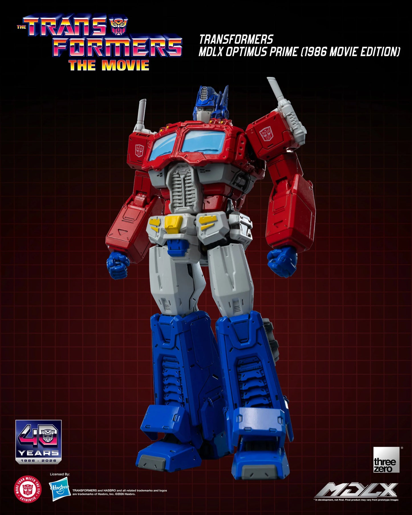 Optimus Prime (1986 Movie Edition) MDLX "Transformer 1986" | Threezero