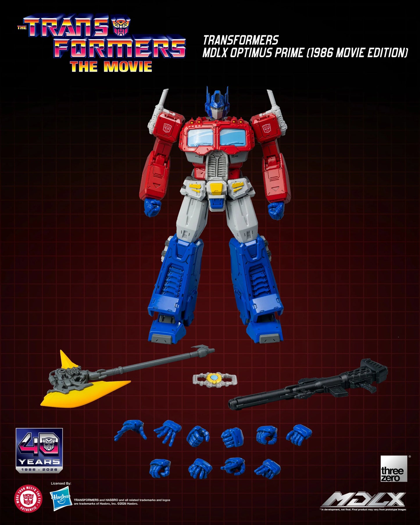 Optimus Prime (1986 Movie Edition) MDLX "Transformer 1986" | Threezero