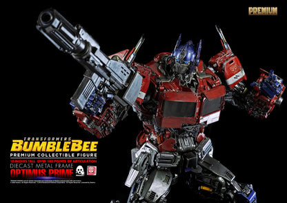 Premium Optimus Prime Diecast Metal Frame Statue "Transformers Bumblebee" - Hasbro and Threezero