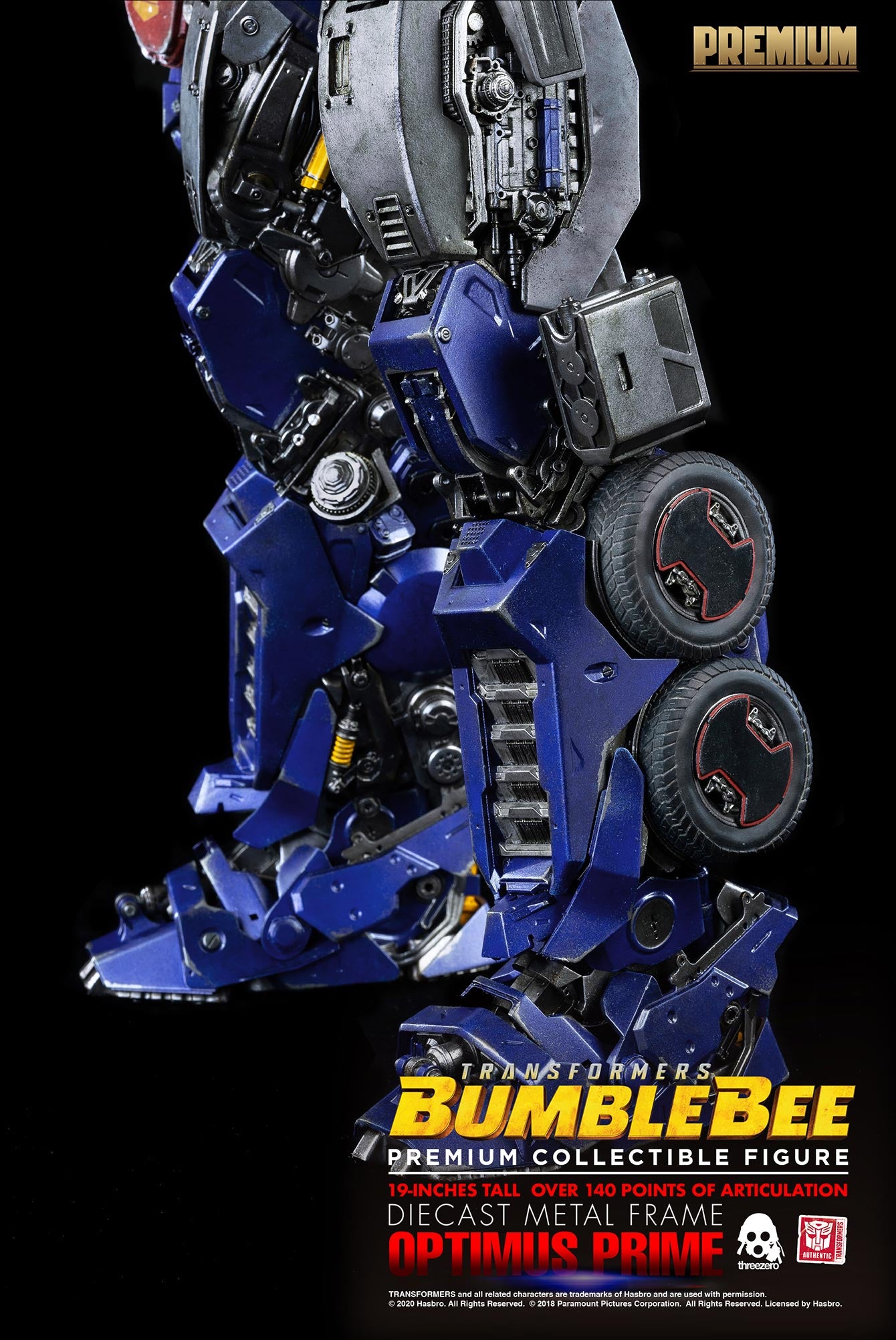 Premium Optimus Prime Diecast Metal Frame Statue "Transformers Bumblebee" - Hasbro and Threezero
