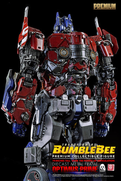 Premium Optimus Prime Diecast Metal Frame Statue "Transformers Bumblebee" - Hasbro and Threezero
