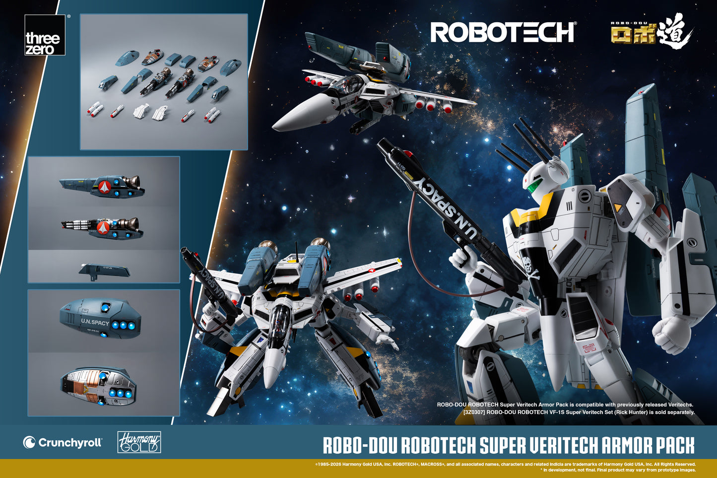 ROBO-DOU VF‐1 Super Veritech Armor Pack "Robotech" | Threezero