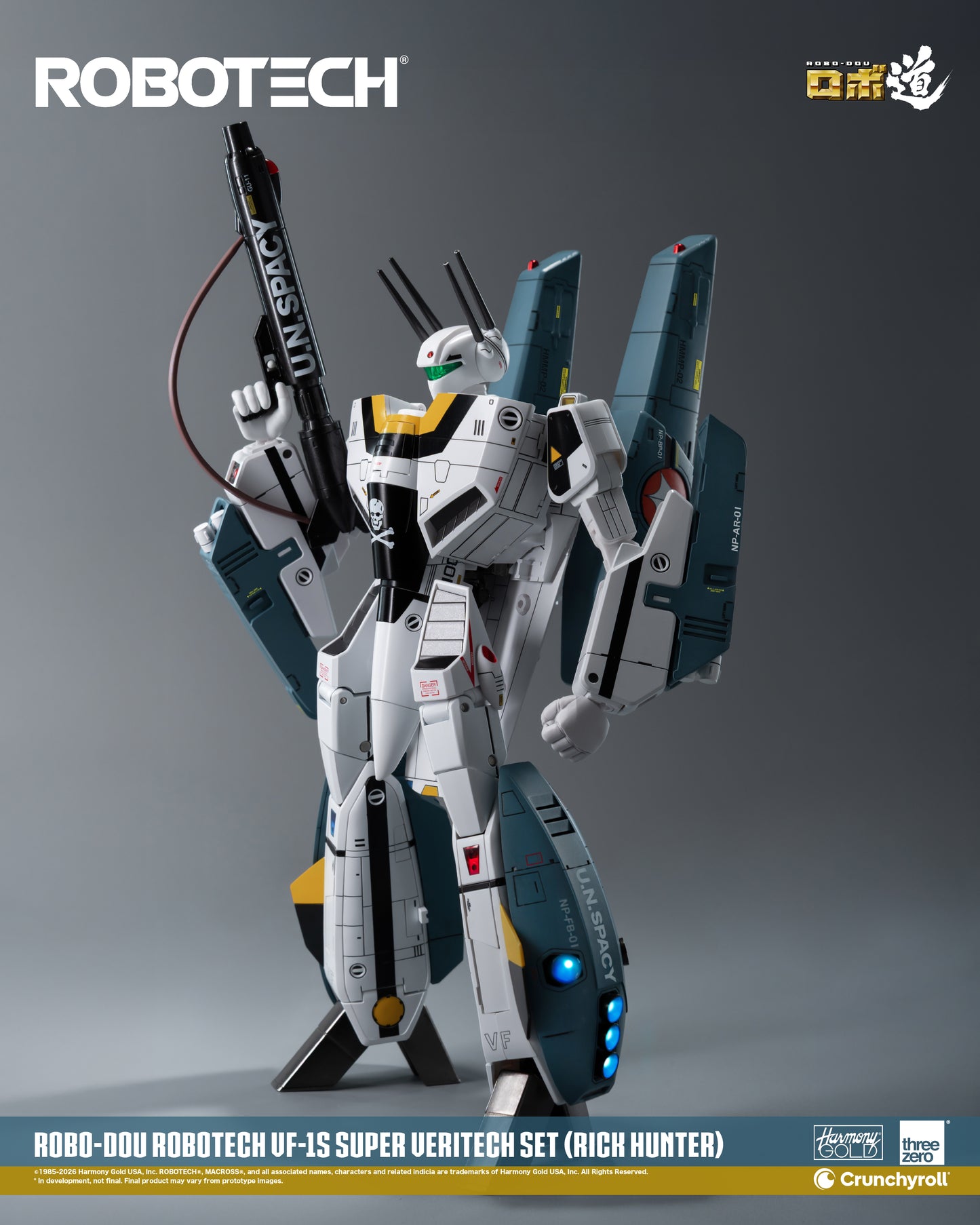 ROBO-DOU VF‐1S Veritech (Roy Fokker) Super Veritech Set "Robotech" | Threezero