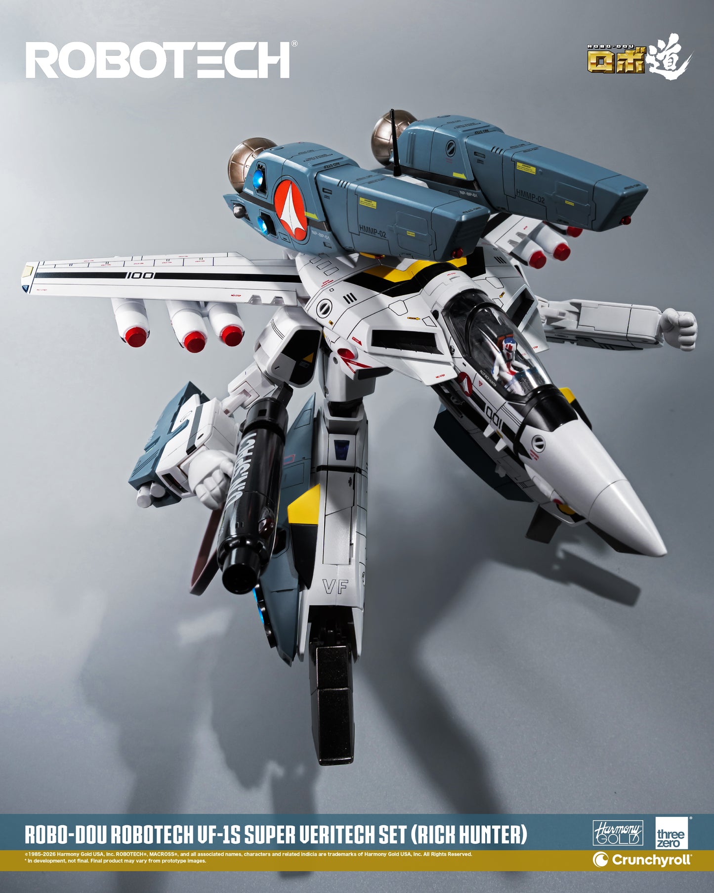 ROBO-DOU VF‐1S Veritech (Roy Fokker) Super Veritech Set "Robotech" | Threezero