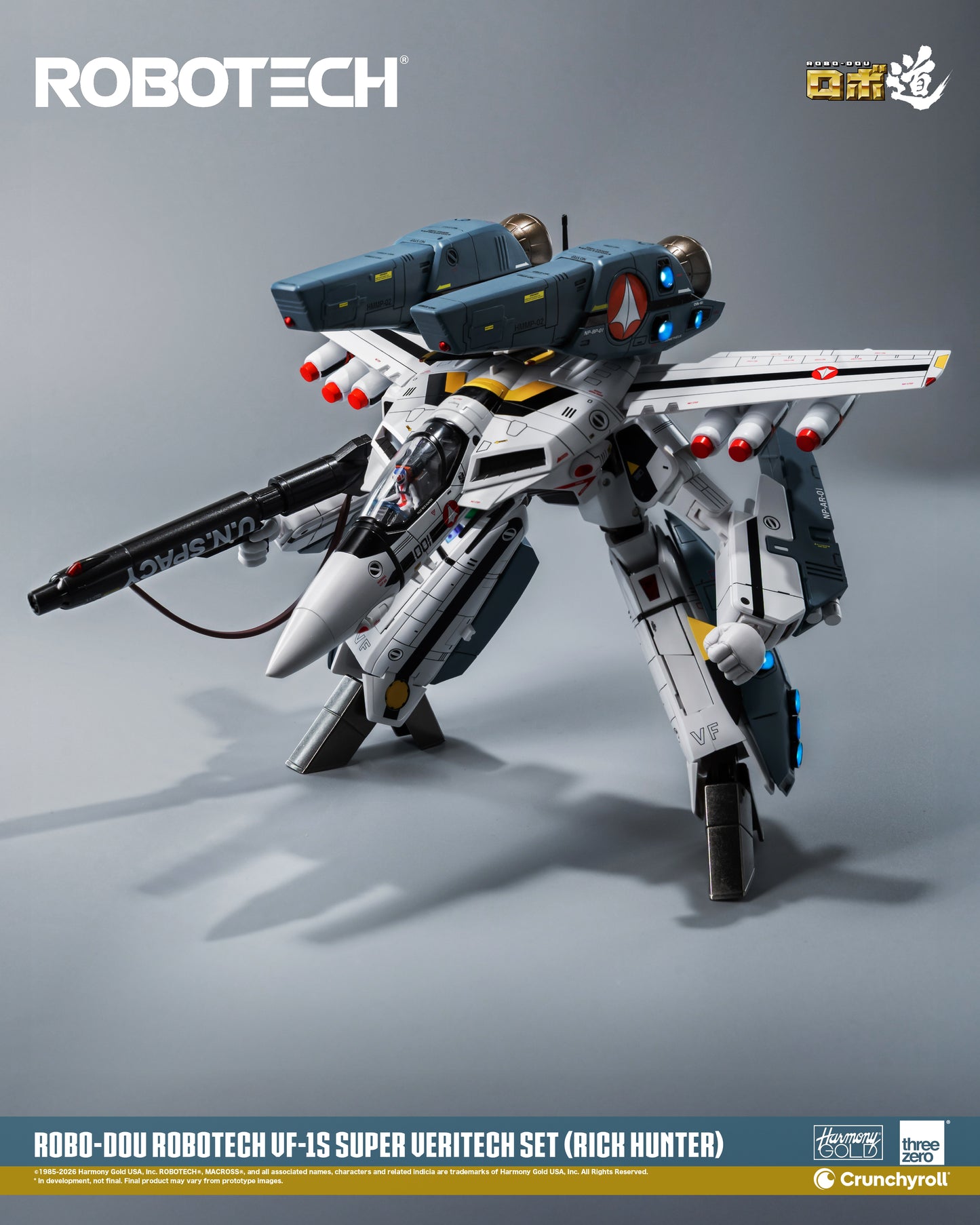 ROBO-DOU VF‐1S Veritech (Roy Fokker) Super Veritech Set "Robotech" | Threezero