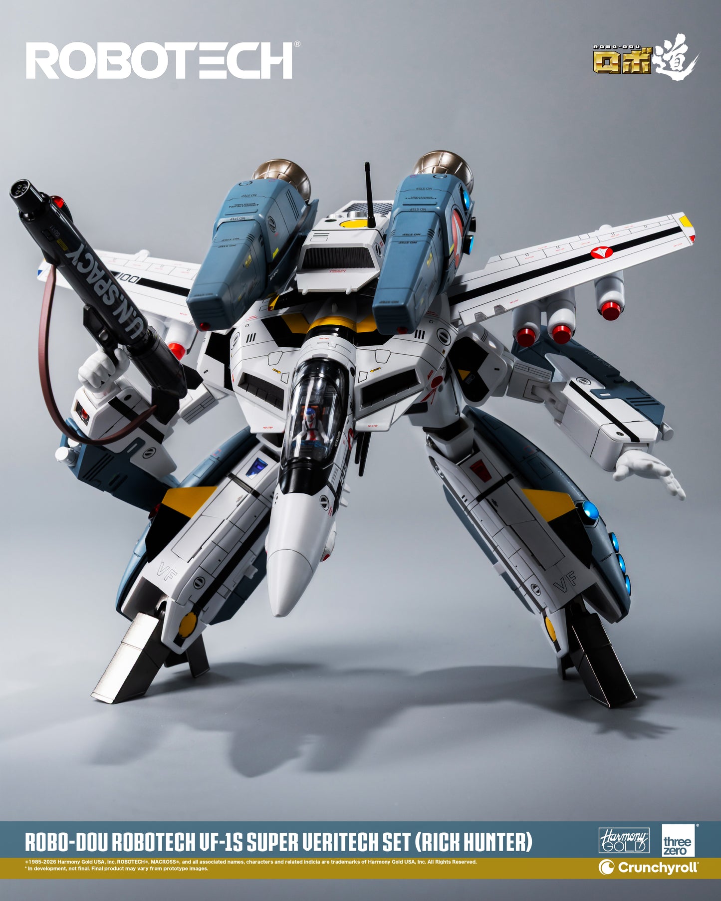 ROBO-DOU VF‐1S Veritech (Roy Fokker) Super Veritech Set "Robotech" | Threezero