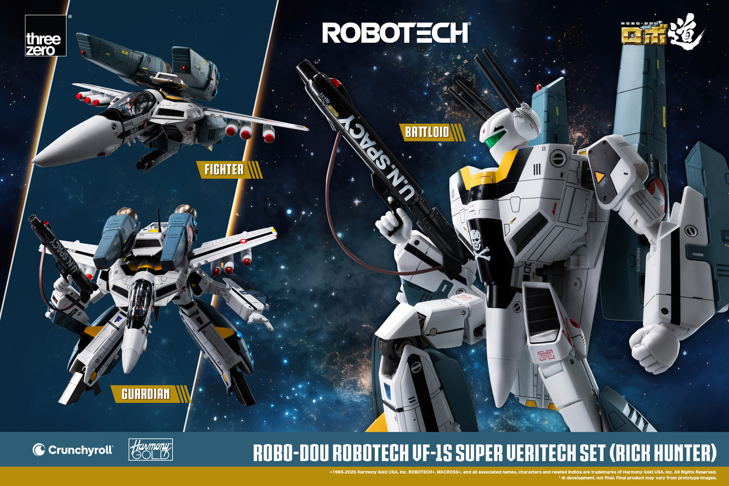 ROBO-DOU VF‐1S Veritech (Roy Fokker) Super Veritech Set "Robotech" | Threezero