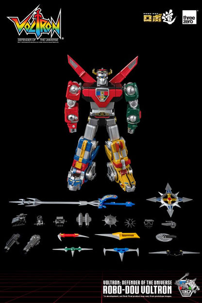 Voltron: Defender of the Universe Voltron Robo-DOU Action Figure showing all accessories