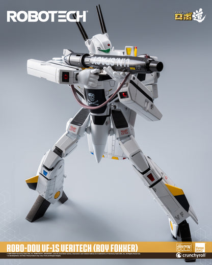 ROBO-DOU ROBOTECH VF‐1S Veritech (Roy Fokker) Threezero holding gun