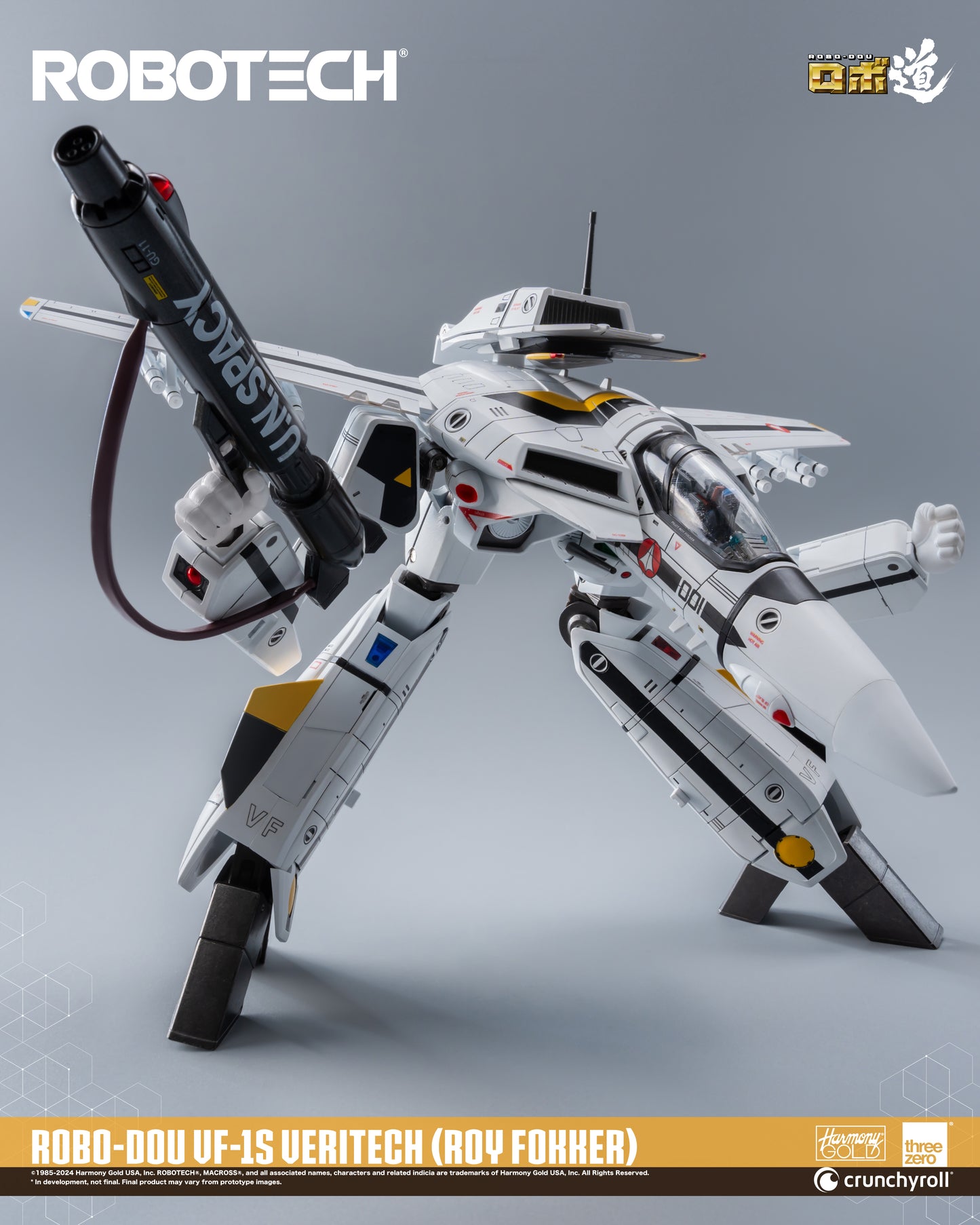 ROBO-DOU ROBOTECH VF‐1S Veritech (Roy Fokker) Threezero gerwalk mode