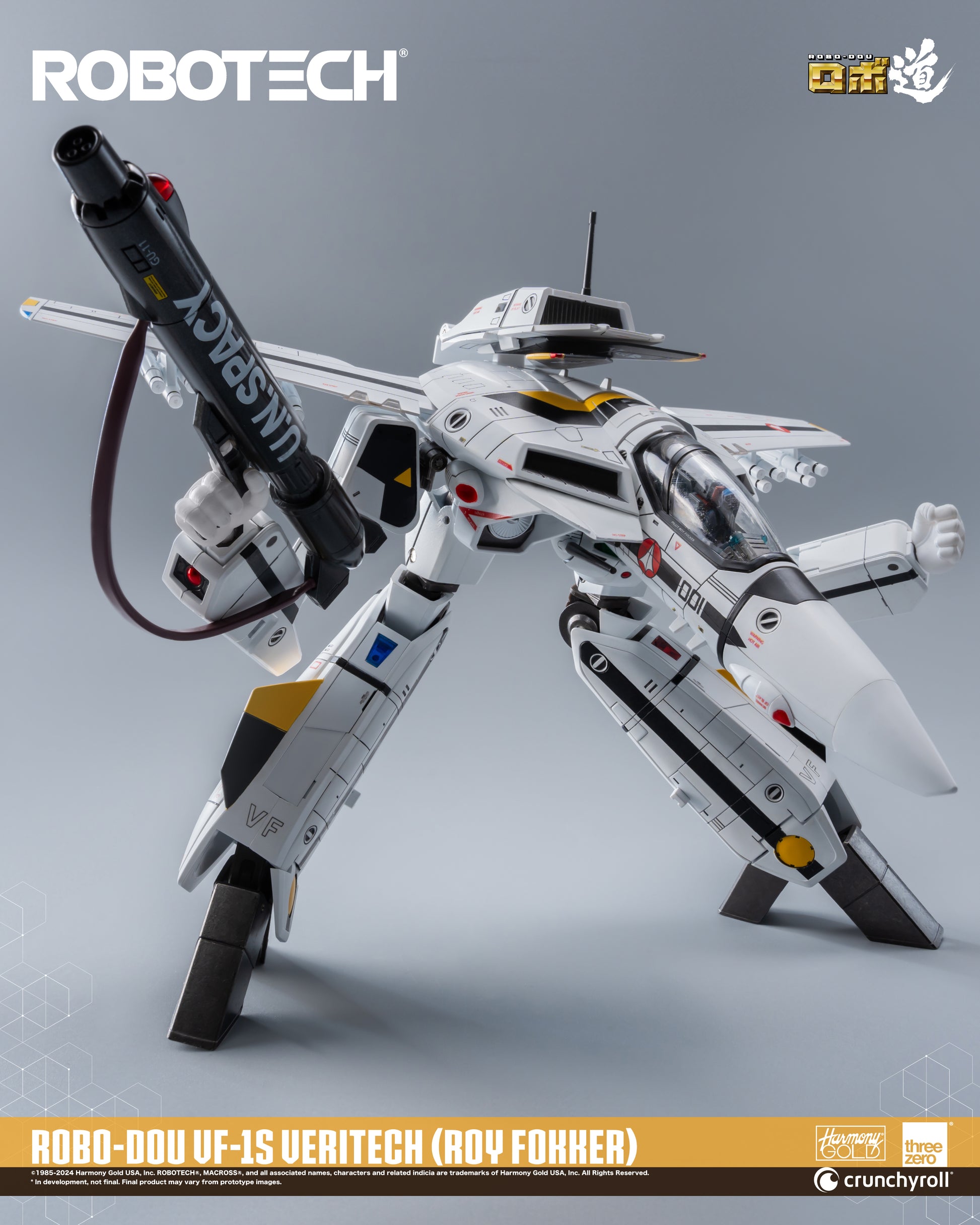 ROBO-DOU ROBOTECH VF‐1S Veritech (Roy Fokker) Threezero gerwalk mode