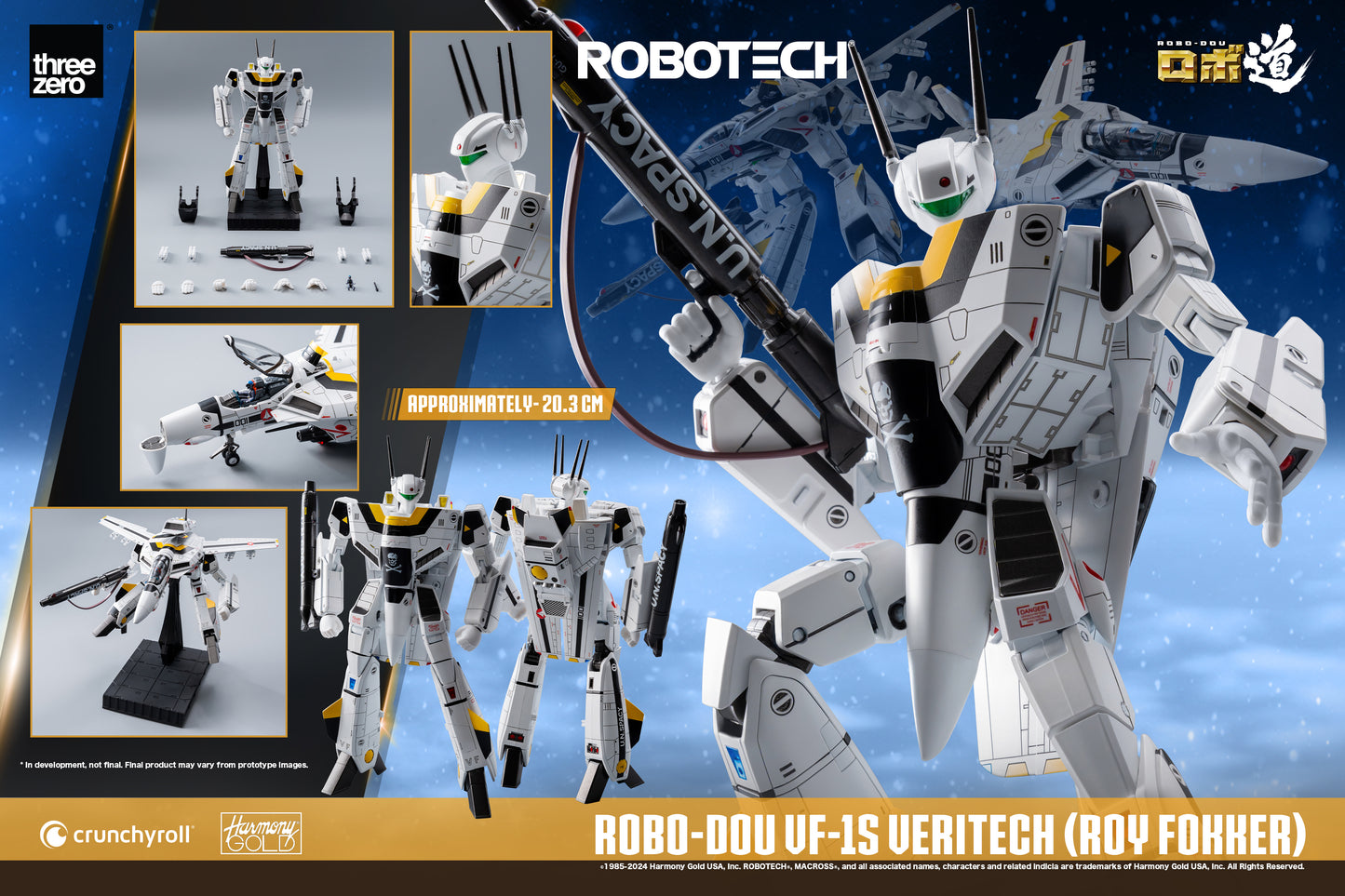 ROBO-DOU ROBOTECH VF‐1S Veritech (Roy Fokker) Threezero promo poster