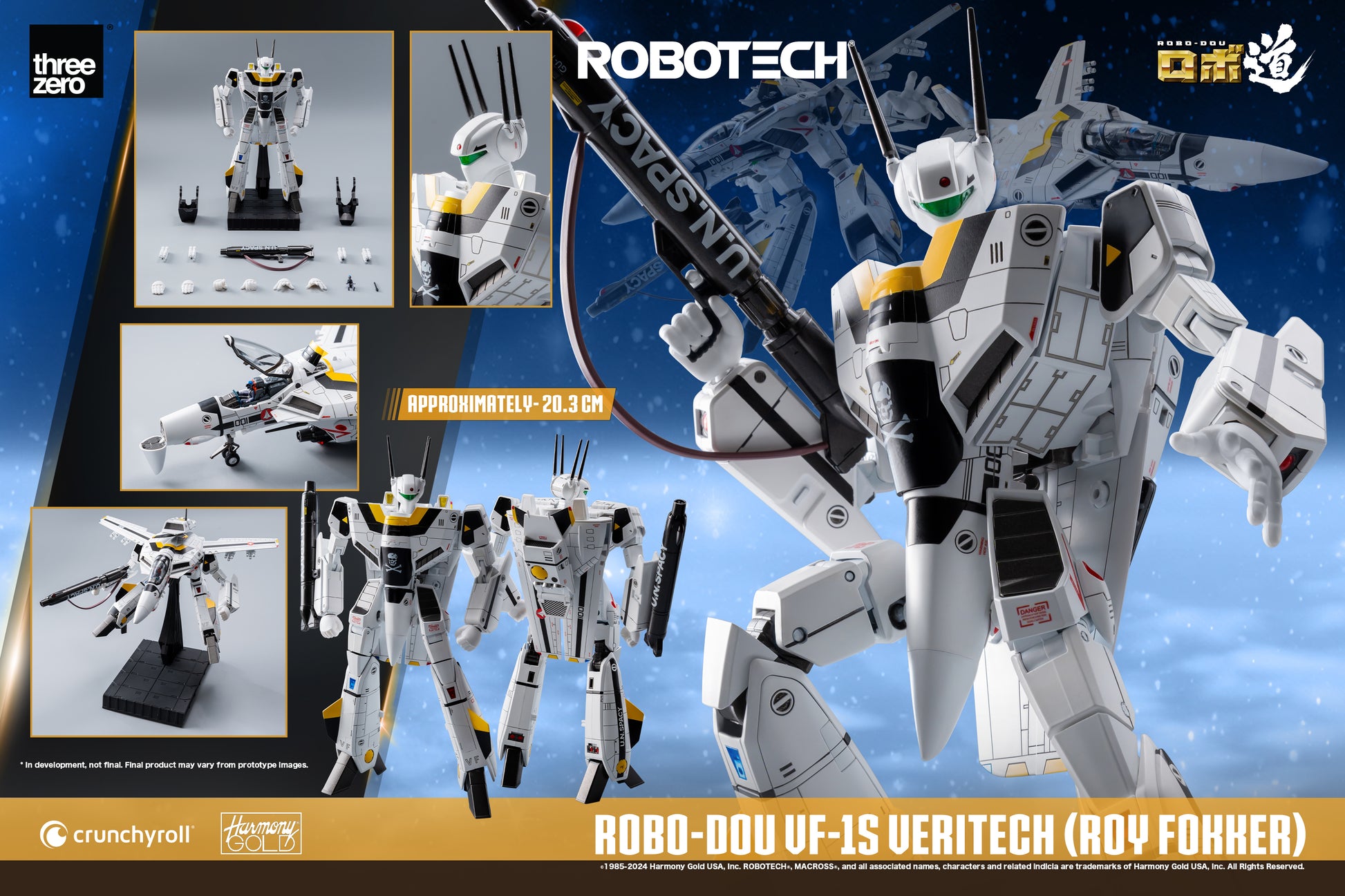 ROBO-DOU ROBOTECH VF‐1S Veritech (Roy Fokker) Threezero promo poster
