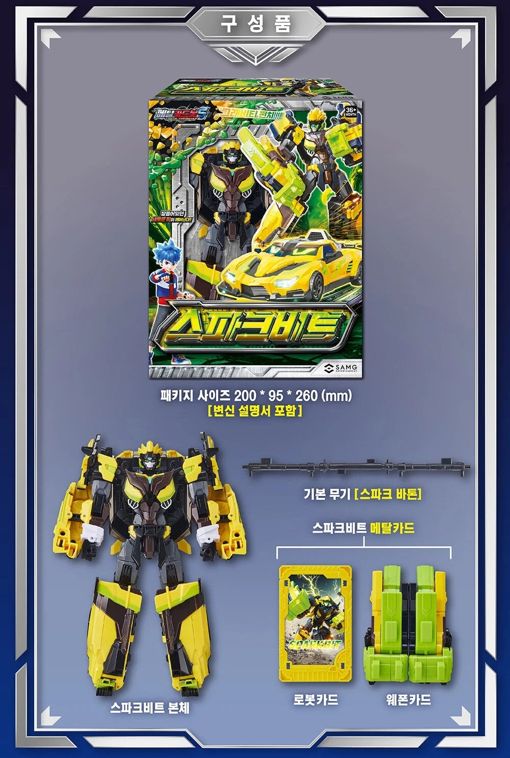 Metal Cardbot S Sparkbit (Yellow) "Metal Cardbots" | SAMG Entertainment
