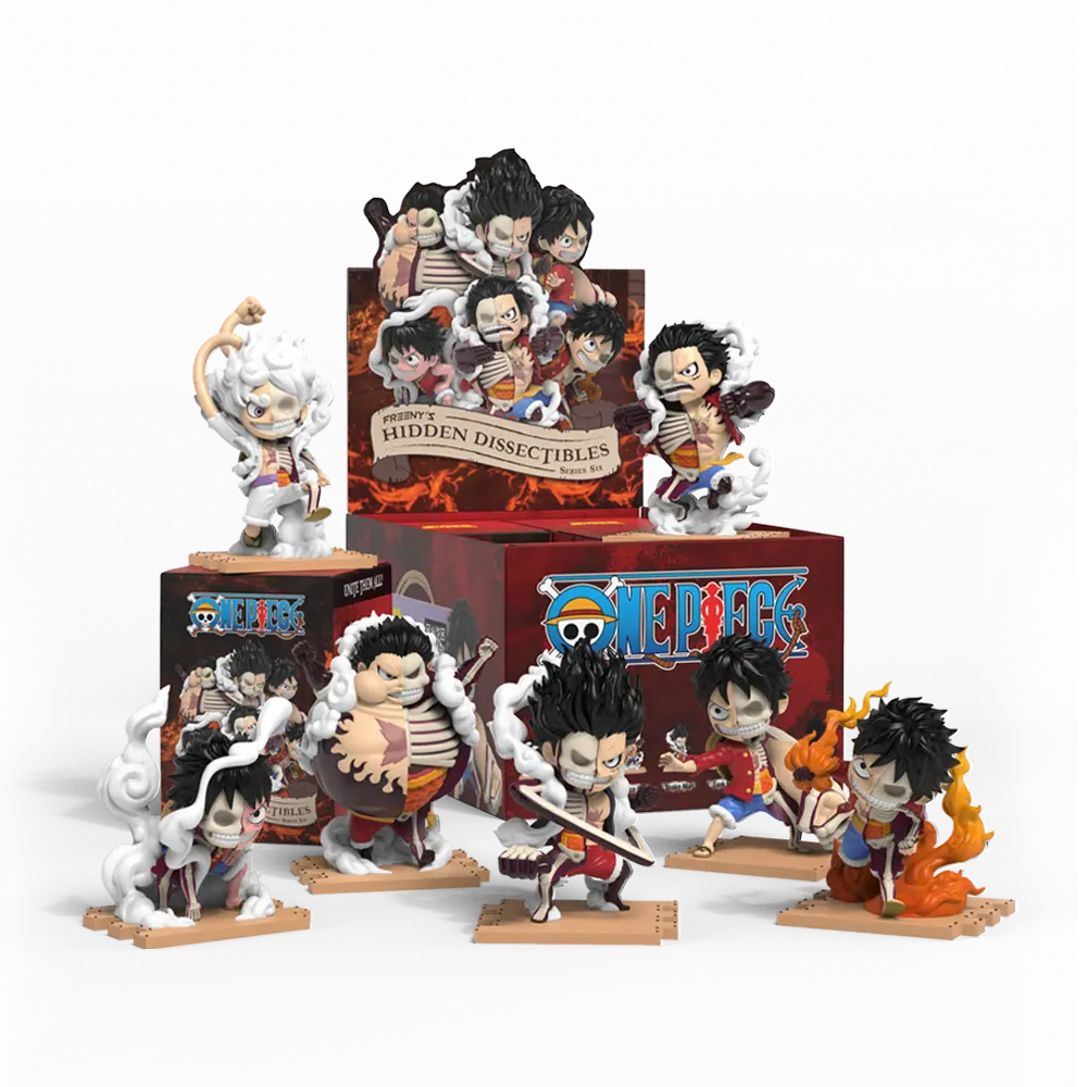 Freeny's Hidden Dissectibles: One Piece Series Six (Luffy’s Gears Edition) One Random Pack - Mighty Jaxx Blind Box Mini Figure