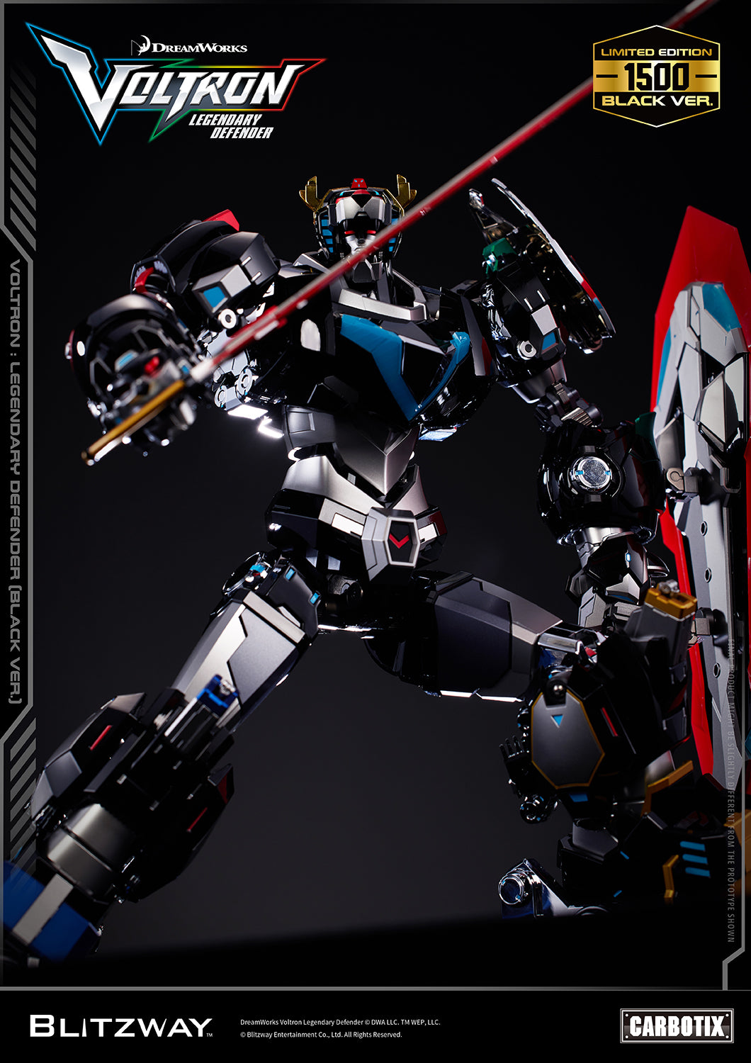 Blitzway Carbotix Black Voltron Legendary Defender (Special Limited Edition Black Version) | Blitzway