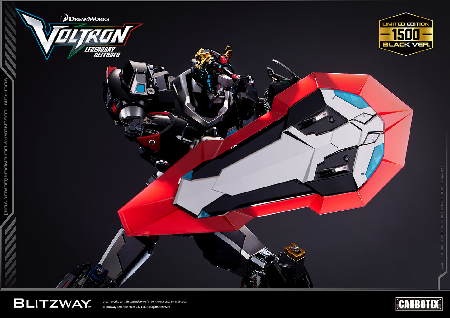 Blitzway Carbotix Black Voltron Legendary Defender (Special Limited Edition Black Version) | Blitzway