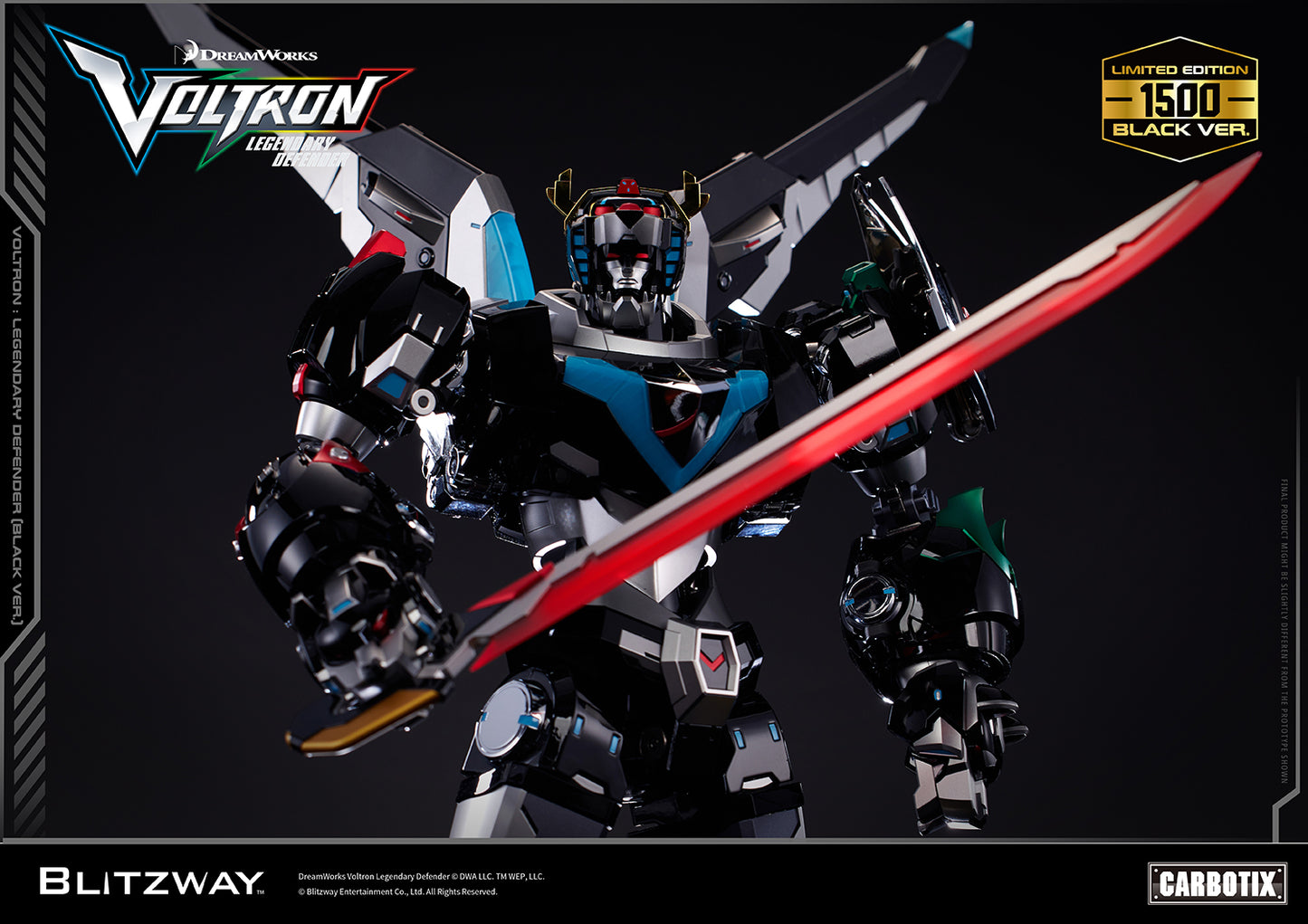 Blitzway Carbotix Black Voltron Legendary Defender (Special Limited Edition Black Version) | Blitzway