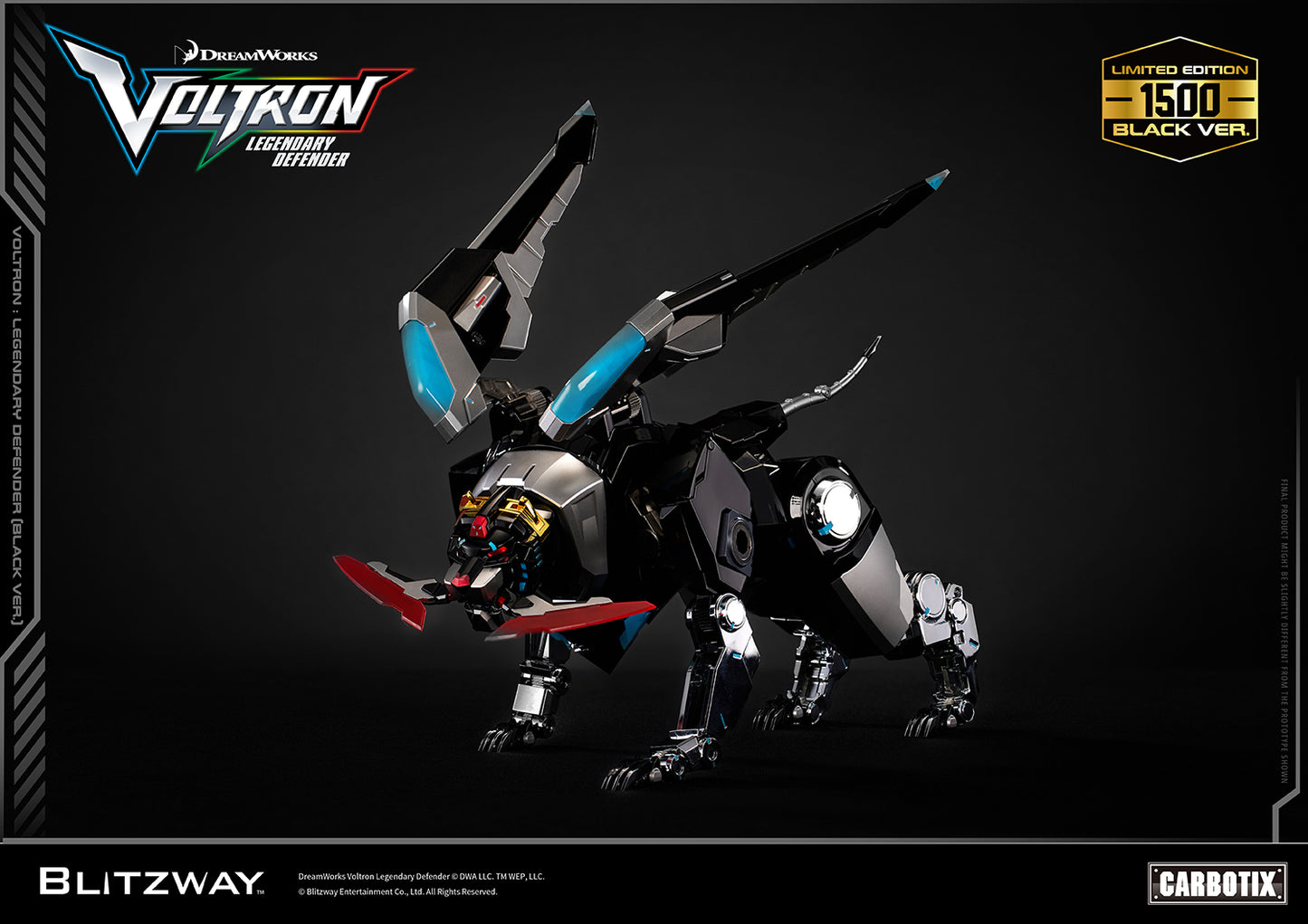 Blitzway Carbotix Black Voltron Legendary Defender (Special Limited Edition Black Version) | Blitzway