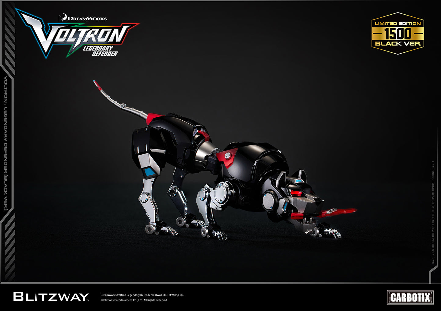 Blitzway Carbotix Black Voltron Legendary Defender (Special Limited Edition Black Version) | Blitzway