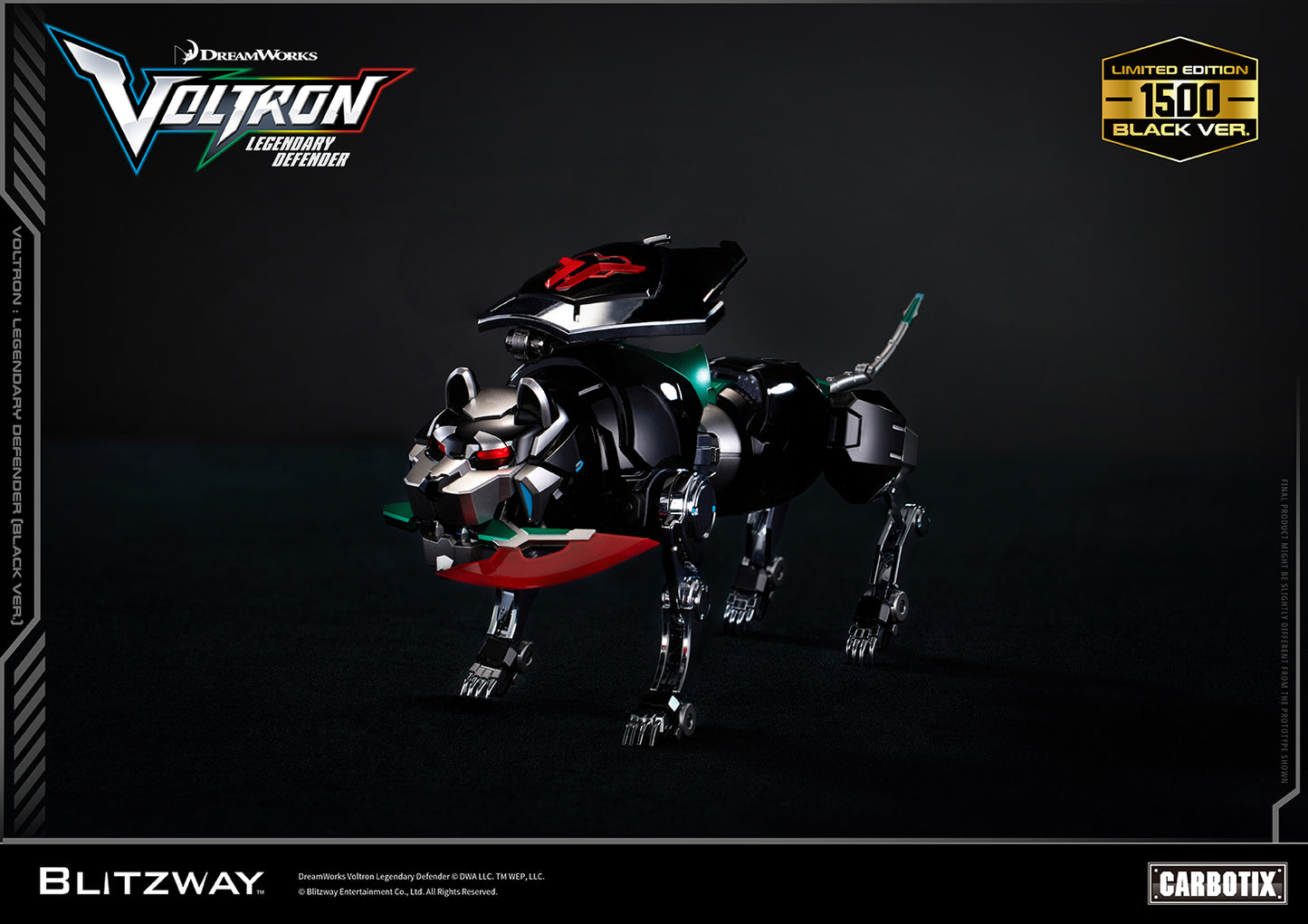 Blitzway Carbotix Black Voltron Legendary Defender (Special Limited Edition Black Version) | Blitzway