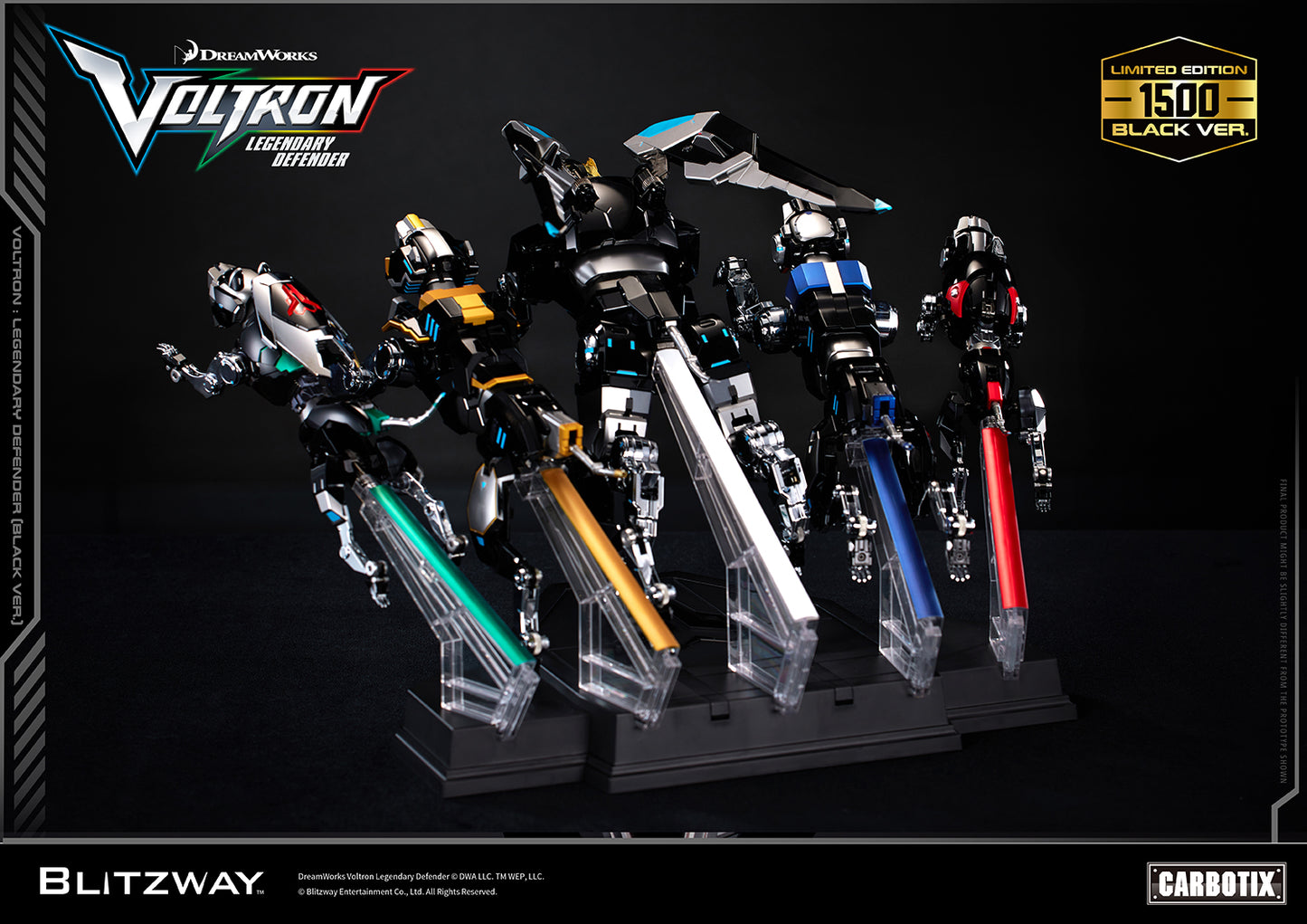 Blitzway Carbotix Black Voltron Legendary Defender (Special Limited Edition Black Version) | Blitzway