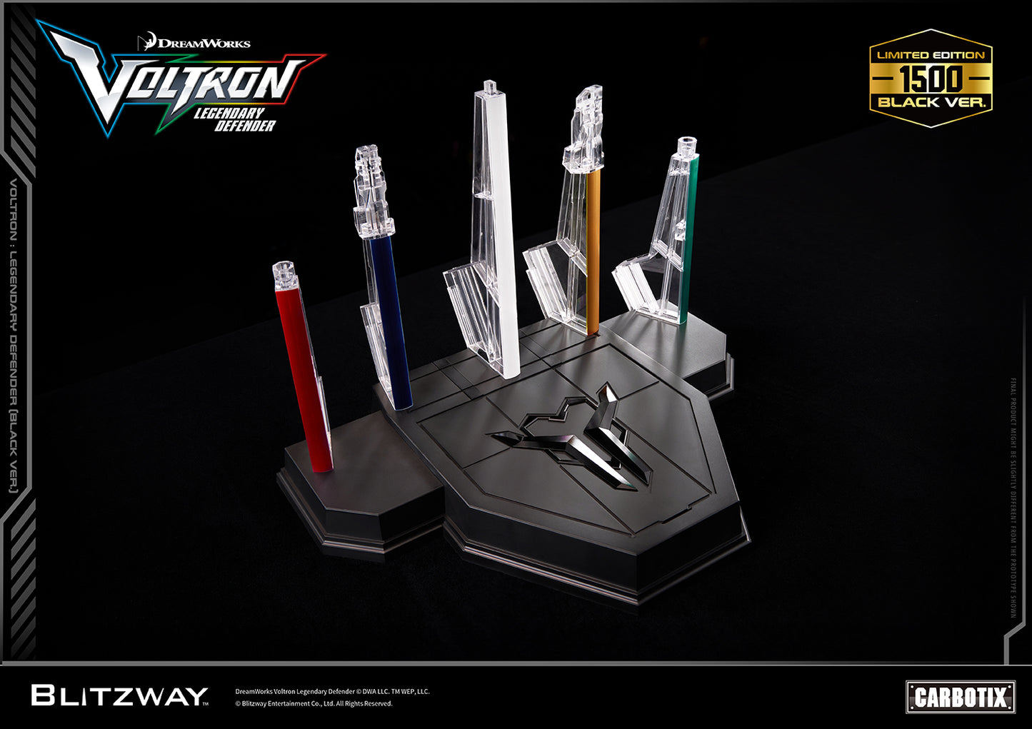 Blitzway Carbotix Black Voltron Legendary Defender (Special Limited Edition Black Version) | Blitzway
