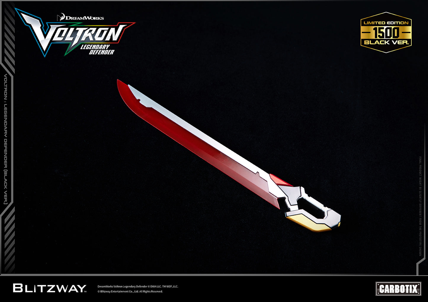 Blitzway Carbotix Black Voltron Legendary Defender (Special Limited Edition Black Version) | Blitzway