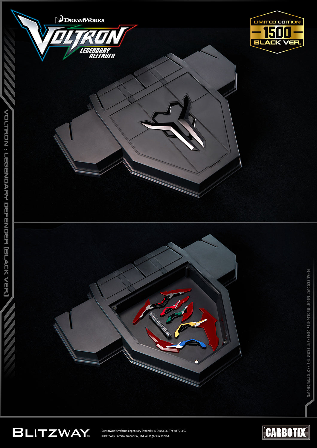 Blitzway Carbotix Black Voltron Legendary Defender (Special Limited Edition Black Version) | Blitzway