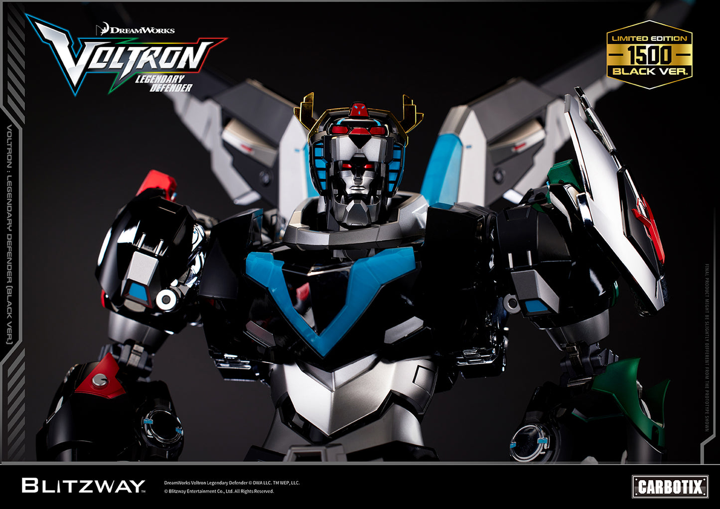 Blitzway Carbotix Black Voltron Legendary Defender (Special Limited Edition Black Version) | Blitzway