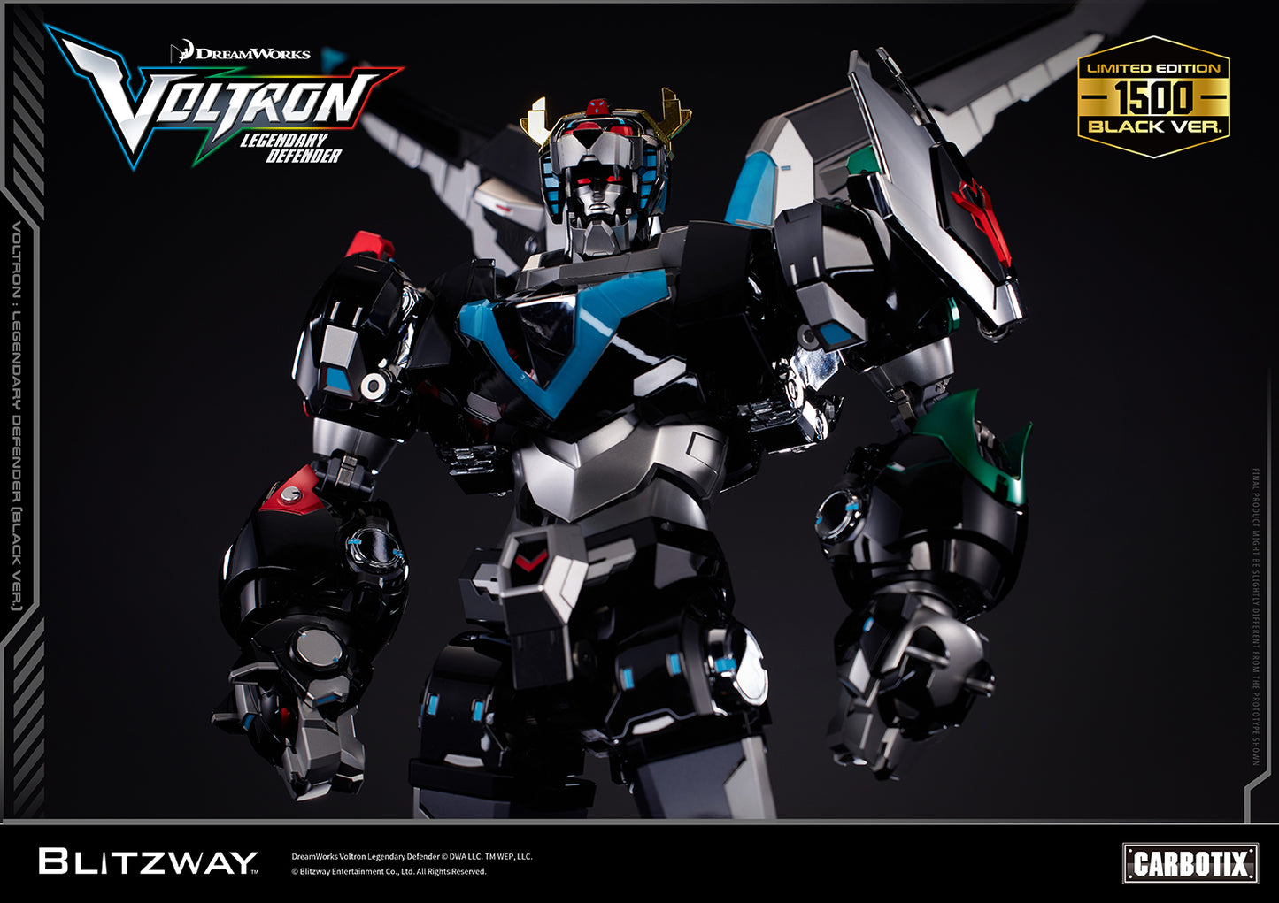 Blitzway Carbotix Black Voltron Legendary Defender (Special Limited Edition Black Version) | Blitzway