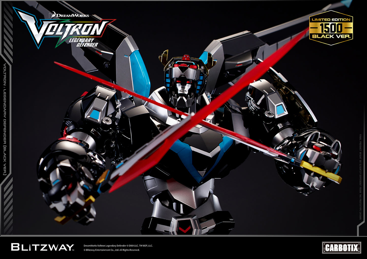 Blitzway Carbotix Black Voltron Legendary Defender (Special Limited Edition Black Version) | Blitzway