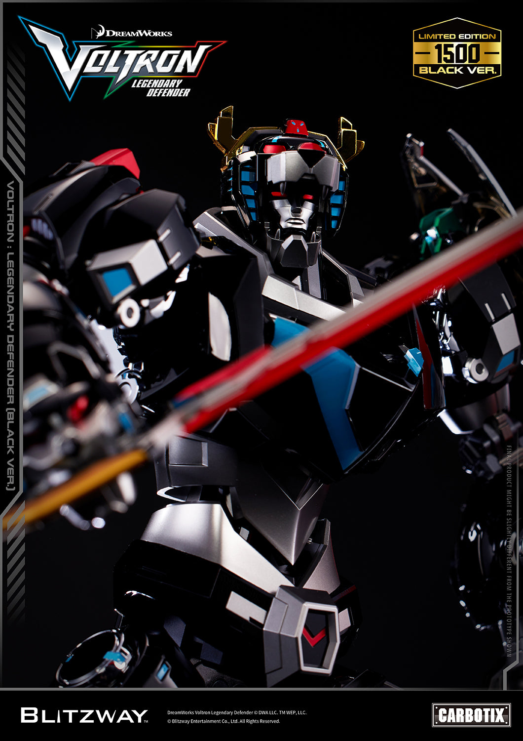 Blitzway Carbotix Black Voltron Legendary Defender (Special Limited Edition Black Version) | Blitzway
