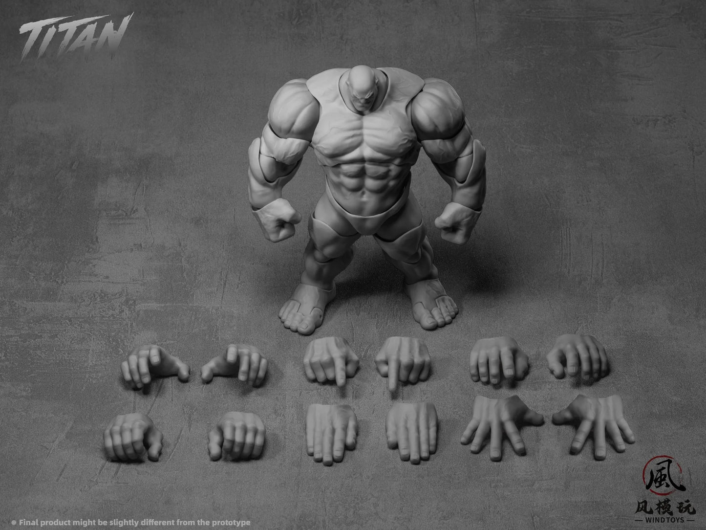 Wind Toys 1/12 Super Action Muscle Body Titan Grey Skin Edition | Wind Toys