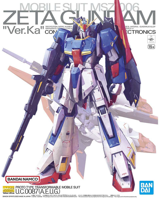 MG Zeta Gundam Ver. Ka "Mobile Suit Gundam" - Bandai Hobby 1/100 Scale Master Grade Model Kit