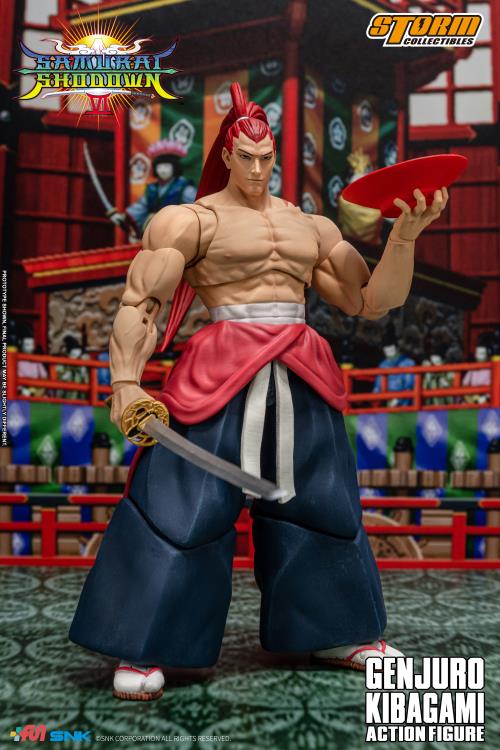 Samurai Shodown Genjuro Kibagami 1/12 Scale Action Figure holding bowl