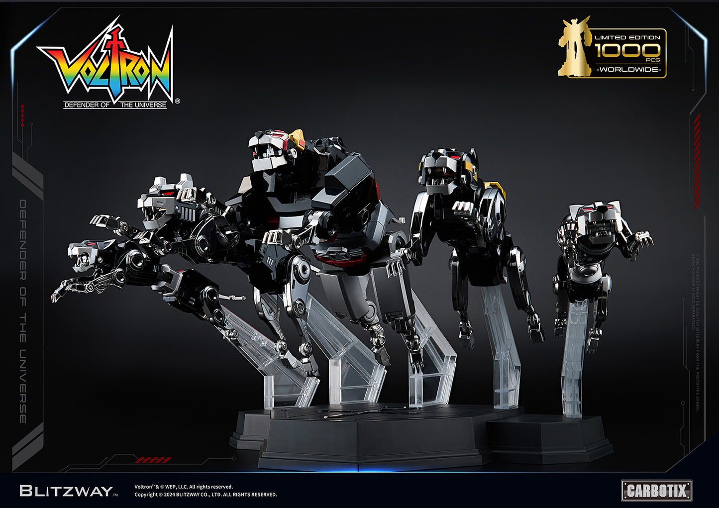 Pre Order Limited Edition Blitzway Black Voltron + Base Set