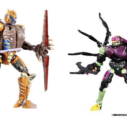 BWVS-06 Transformers Beast Wars Dinobot vs Tarantulas close up