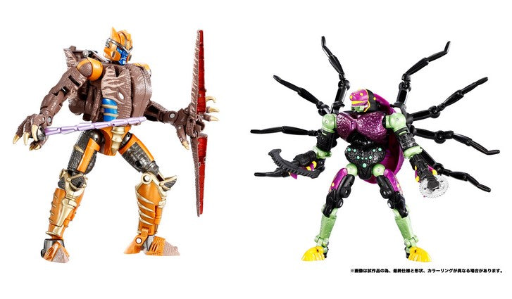 BWVS-06 Transformers Beast Wars Dinobot vs Tarantulas battle view