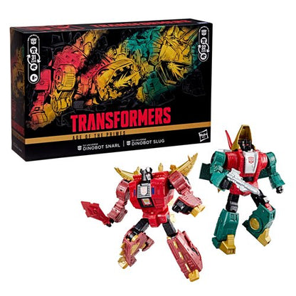 Age of Prime Generations Select Leader Class G2 Universe Dinobots Slug and Snarl "Transformers" | Hasbro