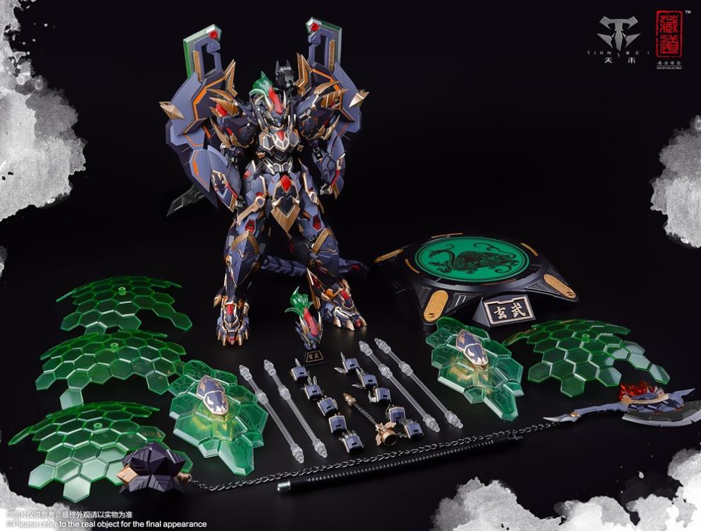 CangDao CD-04 Black Tortoise Xuanwu Figure showing all accessories
